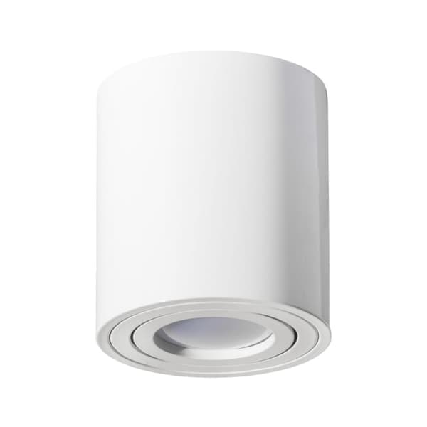 Rund LED-overflademonteret spotlight 1xGU10, Drejelig loftsoverflademonteret spotlight HVID, Venedig