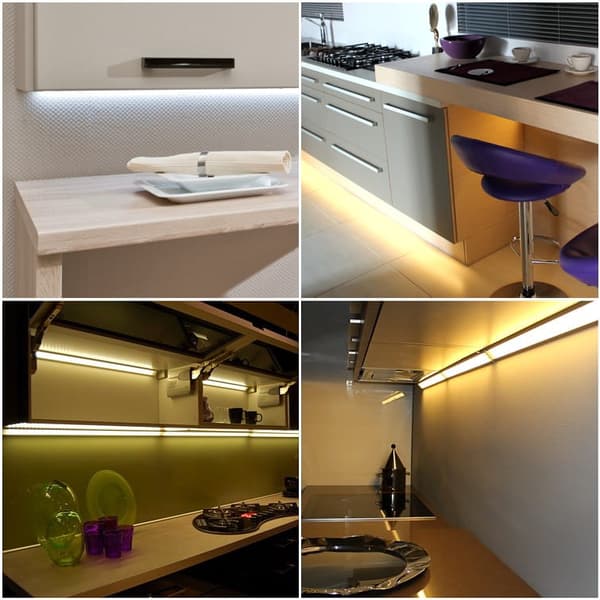 LED-underskabsbelysning 18W, LED-lysstribe 60 cm, neutral hvid 230V