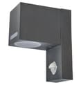 Miniatyrbillede 1 af 8: LED udendørs væglampe med bevægelsessensor, sort aluminium IP44, QR1268
