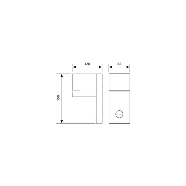 LED-ulkoseinävalaisin liiketunnistimella, hopeanvärinen alumiini IP44, QR1268