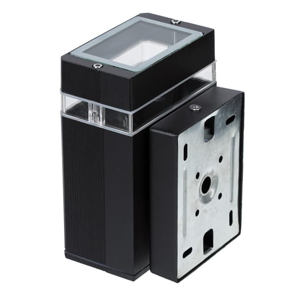 LED havelampe udendørs, 1-flammet LED væglampe IP44 sort 9110-1