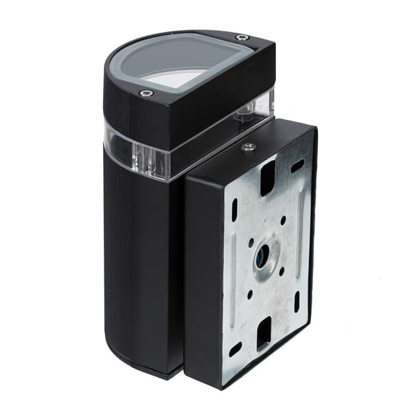 LED havelampe udendørs, 1-flammet LED væglampe IP44 sort 9111-1