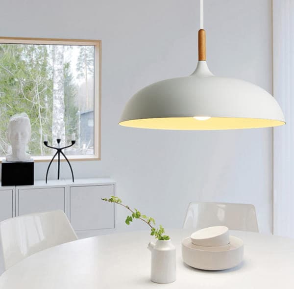 LED-riippuvalaisin, riippuvalaisin, 1-lamppuinen, kattovalaisin 45 cm, PA607 VALKOINEN