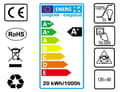 Pikkukuva 5 / 6: LED-kohdevalo 20W, LED-kohdevalo, 20W 6000K kylmä valkoinen 1400 lumenia hopea, 220-240V