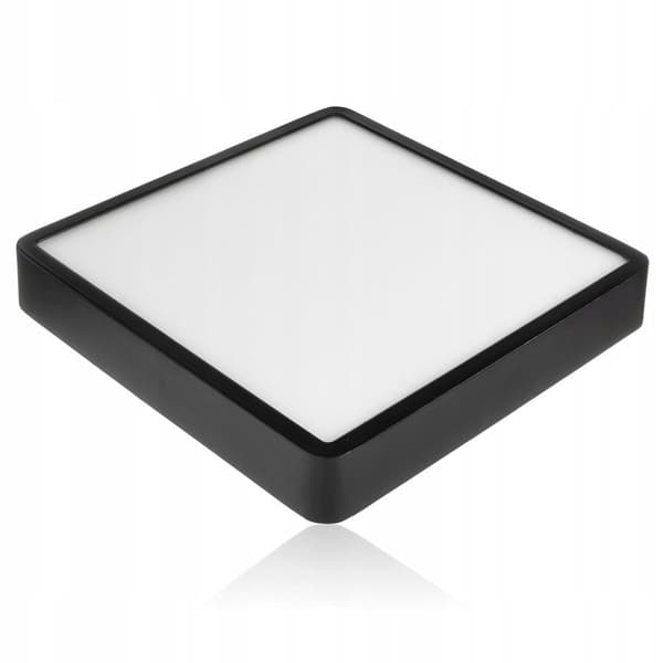 LED-PANEELI 24W neliö, lämmin valkoinen 230V, LED-paneeli pinta-asennettava 24W musta