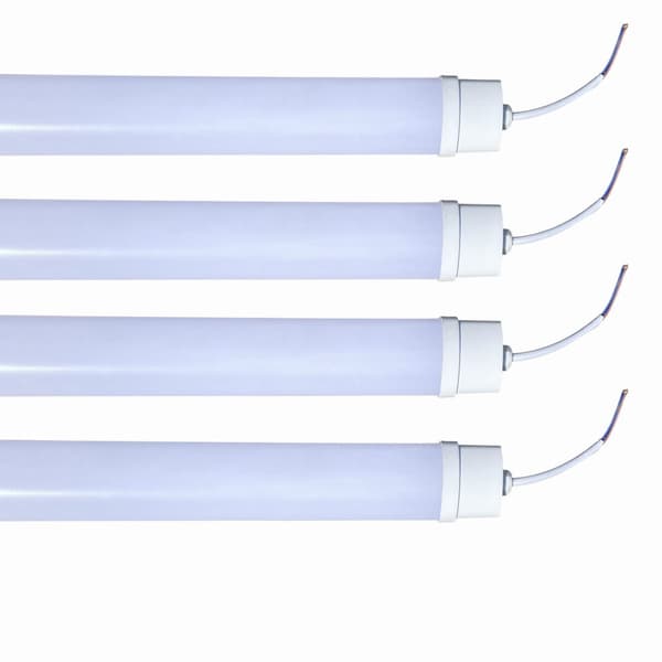4x G13 LED-armatur 120 cm, IP65 LED-værkstedslampe, kold hvid