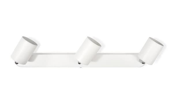 LED-valonauha, LED-kattovalaisin, 3-lamppuinen GU10-kohdevaloille, käännettävä, kallistettava SIENA WHITE