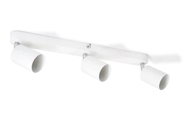 LED-valonauha, LED-kattovalaisin, 3-lamppuinen GU10-kohdevaloille, käännettävä, kallistettava SIENA WHITE