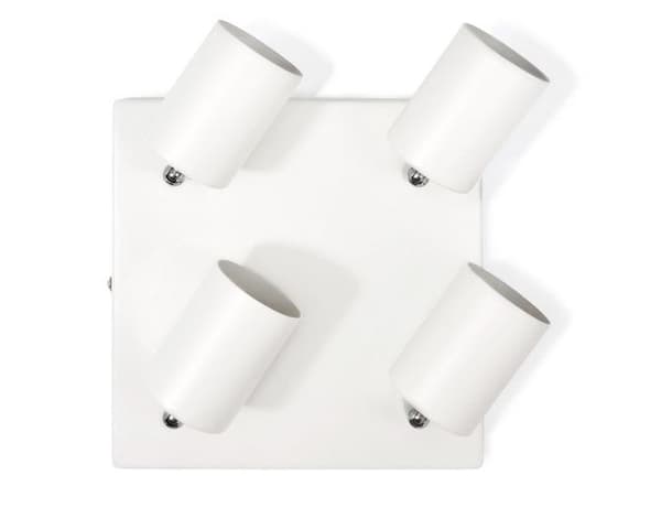 LED-lysliste, LED-loftlampe, 4 lyskilder til GU10-spotlights, drejelig, vipbar SIENA Hvid