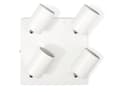 Miniatyrbillede 6 af 11: LED-lysliste, LED-loftlampe, 4 lyskilder til GU10-spotlights, drejelig, vipbar SIENA Hvid