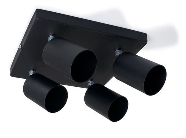 LED-lysliste, LED-loftlampe, 4 lyskilder til GU10-spotlights, drejelig, vipbar SIENA Hvid