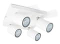 Miniatyrbillede 8 af 11: LED-lysliste, LED-loftlampe, 4 lyskilder til GU10-spotlights, drejelig, vipbar SIENA Hvid