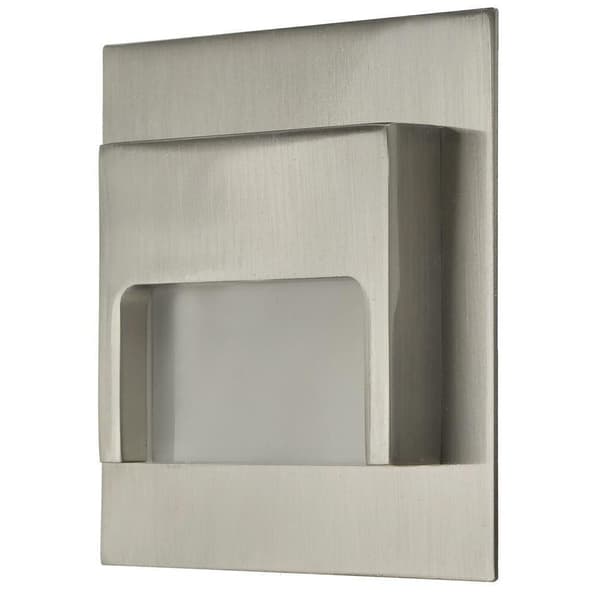 LED trappelampe 1,5W, natlampe, trappebelysning 12V varm hvid, nikkel ONTARIO