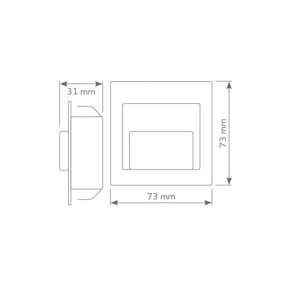 LED 1,5W trappelampe, natlampe, 12V trappelampe, neutral hvid, ONTARIO hvid