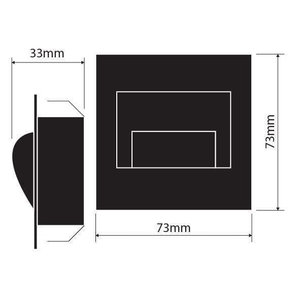 LED trappebelysning 1,5W, natbelysning, trappebelysning 12V kold hvid BERYL nikkel