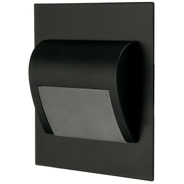 LED 1,5W trappelampe, natlampe, 12V trappelampe, varm hvid, BERYL sort