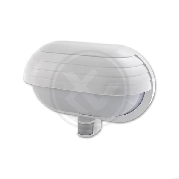 E27 udendørs væglampe, LED udendørslampe med bevægelsessensor, IP44 udendørs væglampe, sensor (FRODA HVID)