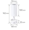 Miniatyrbild 4 av 8: LED-takspotlight, taklampa, väggspotlight med 1 låga, vit för LED GU10, KIVI