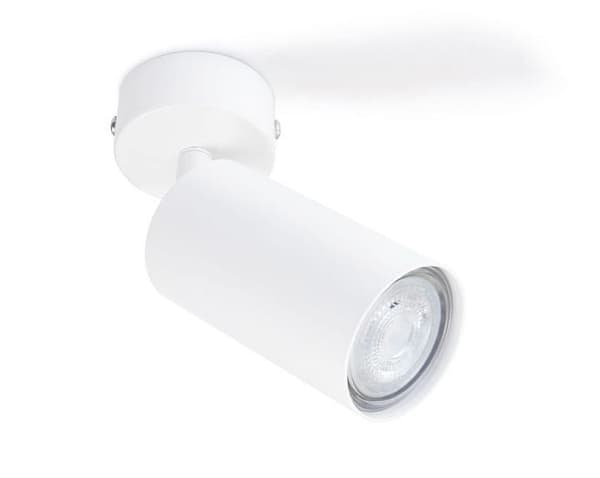 LED-takspotlight, taklampa, väggspotlight med 1 låga, vit för LED GU10, KIVI