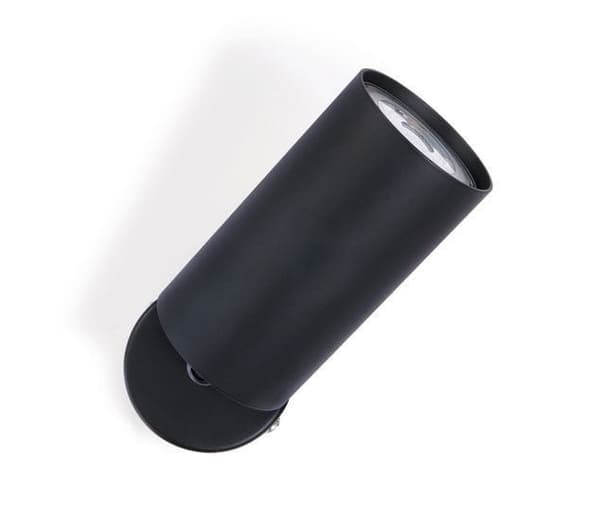 LED loftspotlight, loftslampe, vægspotlight 1-flammet, sort til LED GU10, KIVI