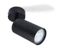 Miniatyrbillede 1 af 8: LED loftspotlight, loftslampe, vægspotlight 1-flammet, sort til LED GU10, KIVI