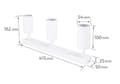 Miniatyrbillede 5 af 10: LED loftspotlight, loftslampe, vægspotlight med 3 flammer, hvid til LED GU10, KIVI