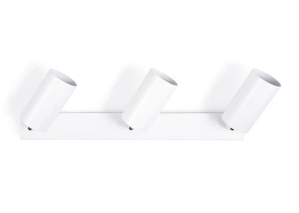 LED loftspotlight, loftslampe, vægspotlight med 3 flammer, hvid til LED GU10, KIVI