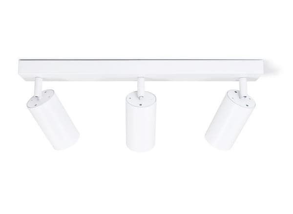 LED loftspotlight, loftslampe, vægspotlight med 3 flammer, hvid til LED GU10, KIVI