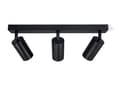 Miniatyrbillede 7 af 10: LED loftspotlight, loftslampe, vægspotlight med 3 flammer, sort til LED GU10, KIVI
