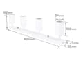 Miniatyrbillede 5 af 10: LED loftspotlight, loftslampe, vægspotlight med 4 flammer, hvid til LED GU10, KIVI