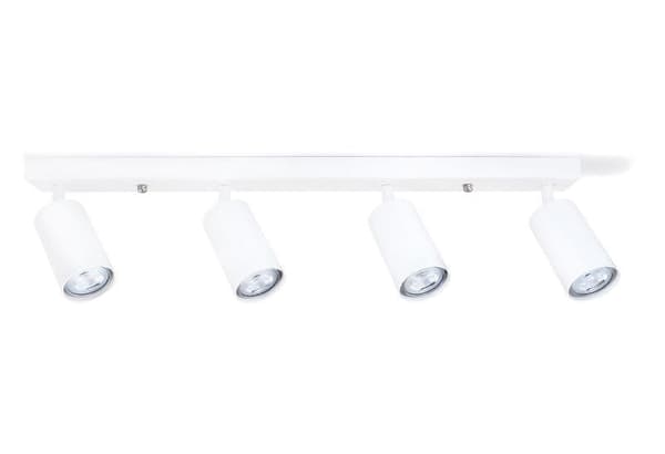 LED loftspotlight, loftslampe, vægspotlight med 4 flammer, hvid til LED GU10, KIVI