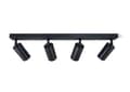 Miniatyrbillede 2 af 8: LED loftspotlight, loftslampe, vægspotlight med 4 flammer, sort til LED GU10, KIVI
