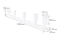 Miniatyrbillede 4 af 8: LED loftspotlight, loftslampe, vægspotlight med 6 flammer, hvid til LED GU10, KIVI