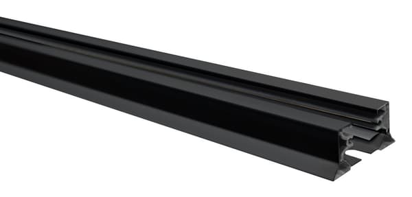 LED-skinne 1-faset overflademonteret, strømskinne til indendørslamper, ZX belysningskabel (skinne 1m, sort)