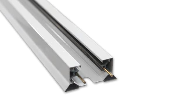 LED-skinne 1-faset overflademonteret, strømskinne til indendørslamper, ZX belysningskabel (skinne 1m, hvid)