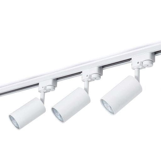 SÆT 12W LED-skinne 1-faset med 3 GU10-spotlights, LED-spotlights, hvid ZX-skinnesystem 1m 3 sæt