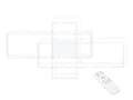 Miniatyrbillede 1 af 11: DÆMPBAR LED-loftlampe 130W Moderne firkantet loftlampe med fjernbetjening Pegasus