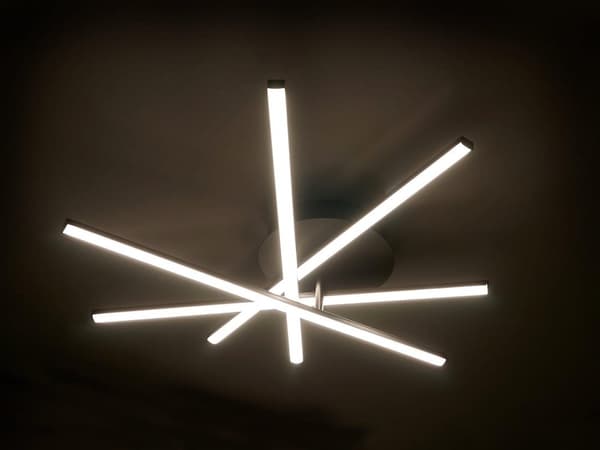 4-pærers LED-loftlampe 35W 4000K Moderne rund loftlampe med fjernbetjening, Rivera