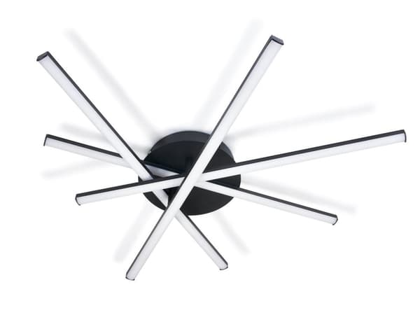 4-pærers LED-loftlampe 35W 4000K Moderne rund loftlampe med fjernbetjening, Rivera