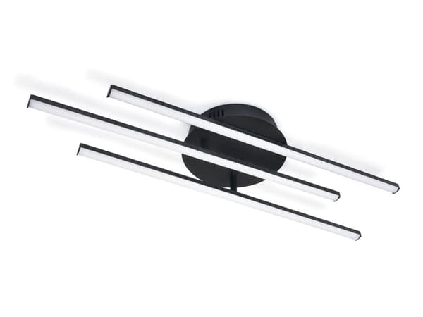 3-flammende LED-loftlampe 27W 4000K Moderne rund loftlampe med fjernbetjening, Tivoli