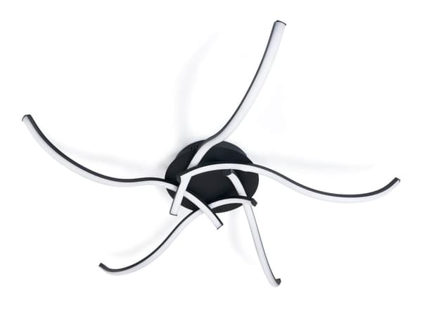 5-pærers LED-loftlampe 47W 4000K Moderne rund loftlampe med fjernbetjening, Istrien