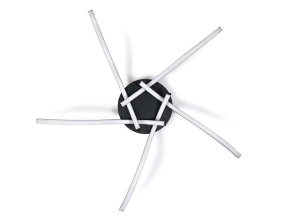 5-pærers LED-loftlampe 47W 4000K Moderne rund loftlampe med fjernbetjening, Istrien