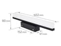 Miniatyrbillede 3 af 8: LED spejllampe 40cm, makeuplampe 10W 4000K, badeværelseslampe væglampe IP65, sort (Dafne)