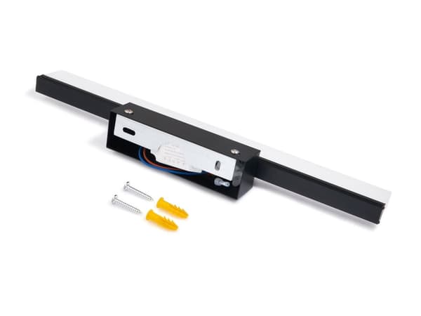 LED spejllampe 40cm, makeuplampe 10W 4000K, badeværelseslampe væglampe IP65, sort (Dafne)