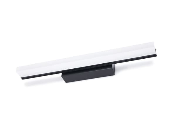 LED spejllampe 40cm, makeuplampe 10W 4000K, badeværelseslampe væglampe IP65, sort (Dafne)