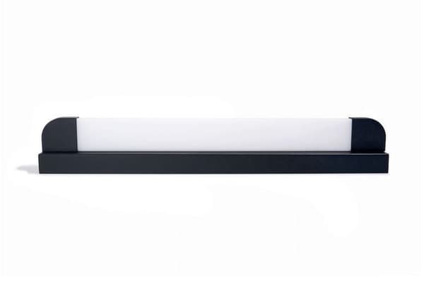 LED spejllampe 46cm, makeuplampe 9W 4000K, badeværelseslampe væglampe IP65, sort (Welma 9W)