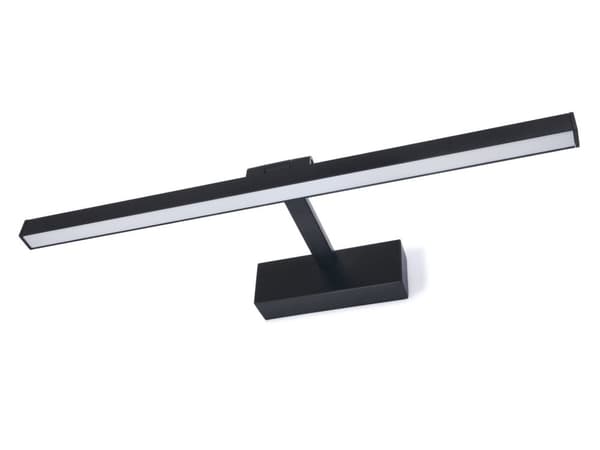 LED spejllampe 40 cm, makeuplampe 9W 4000K, badeværelseslampe væglampe IP65, sort (Adel 9W)