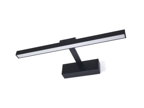 LED spejllampe 40 cm, makeuplampe 9W 4000K, badeværelseslampe væglampe IP65, sort (Adel 9W)