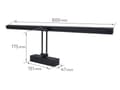 Miniatyrbillede 3 af 10: LED spejllampe 60cm, makeuplampe 14W 4000K, badeværelseslampe, væglampe IP44, sort (Amari)