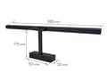 Miniatyrbillede 3 af 10: LED spejllampe 60cm, makeuplampe 14W 4000K, badeværelseslampe væglampe IP44, sort (Jenna)